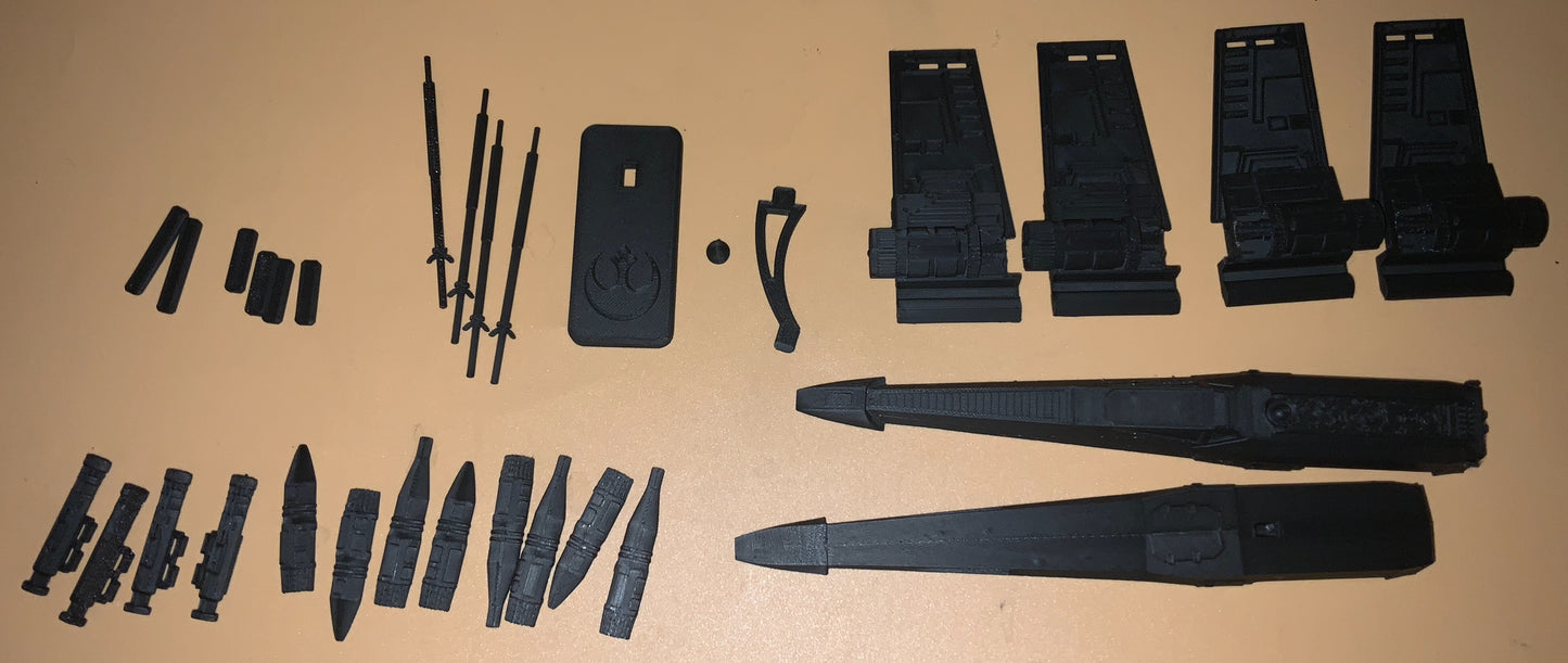 X-Wing, Tie Fighter, and ARC-170 Model Kits! Physical Item! Simple to Assemble!