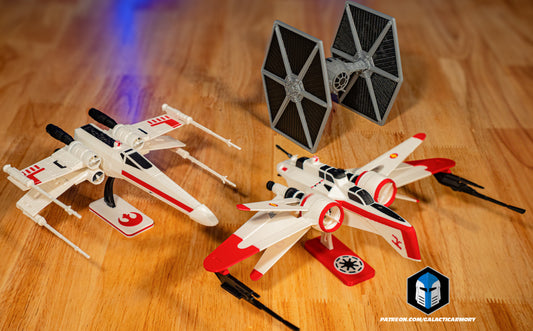 X-Wing, Tie Fighter, and ARC-170 Model Kits! Physical Item! Simple to Assemble!