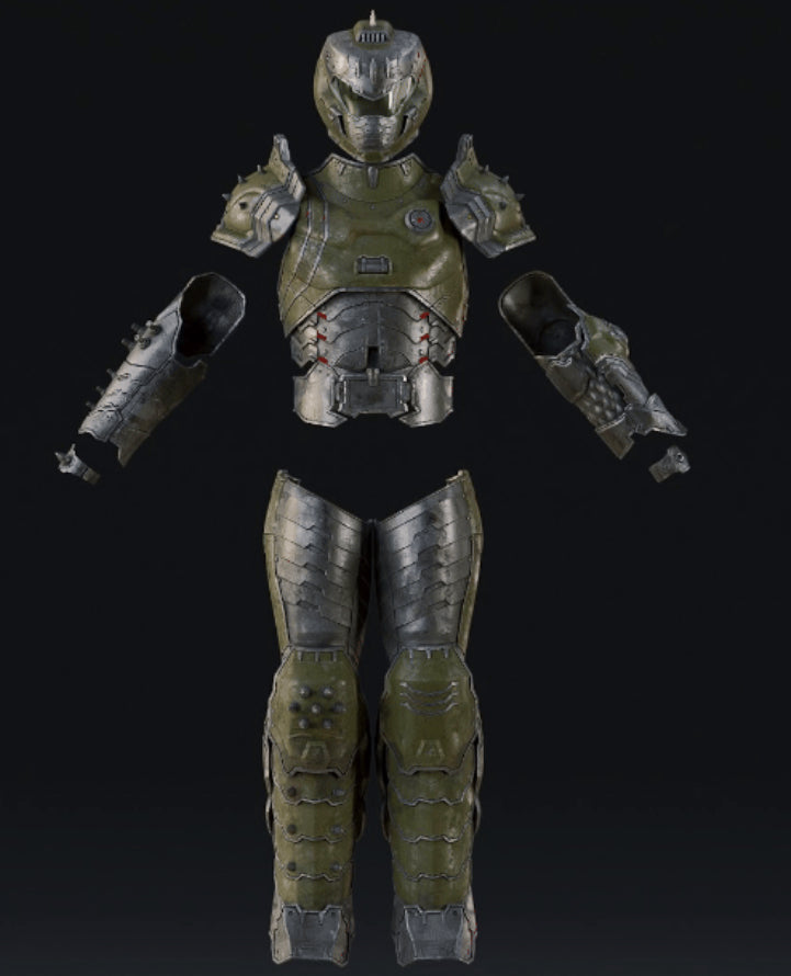Dark Ages Doom Slayer Armor! Gauntlets, Shoulders and Elbows! Physical Item! Cosplay, Costume, Halloween, etc…
