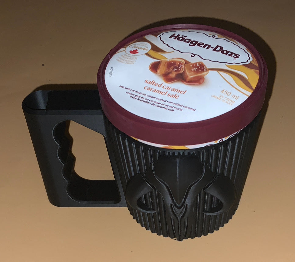 Ice Cream Pint Holder! Polar Bear, Mando, C3PO, Darth Vader! Physical Item! Great Gift!