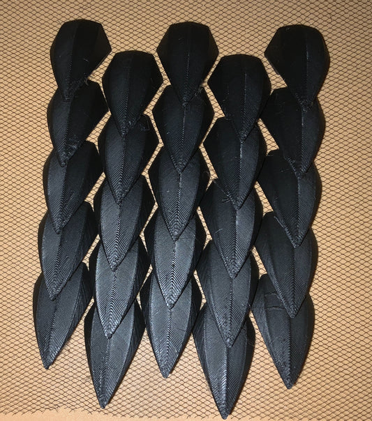 Dragon Scales on Sheets of Mesh Fabric! Great for shoulders, bracers, hand armor, cosplay, etc.! Ready to glue or sew! 3d Print!
