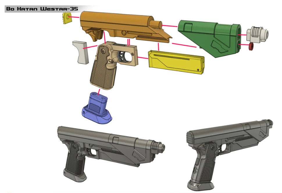 Bo-Katan Westar 35 Blaster! Physical Item! Model Kit! DIY!